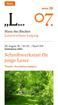 Mobile Screenshot of literaturhaus-leipzig.de